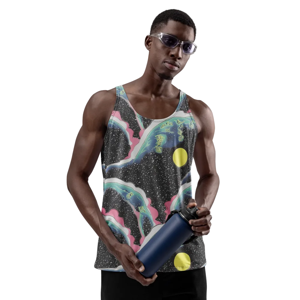 Lunar Waves on Men's Tank Top — Front