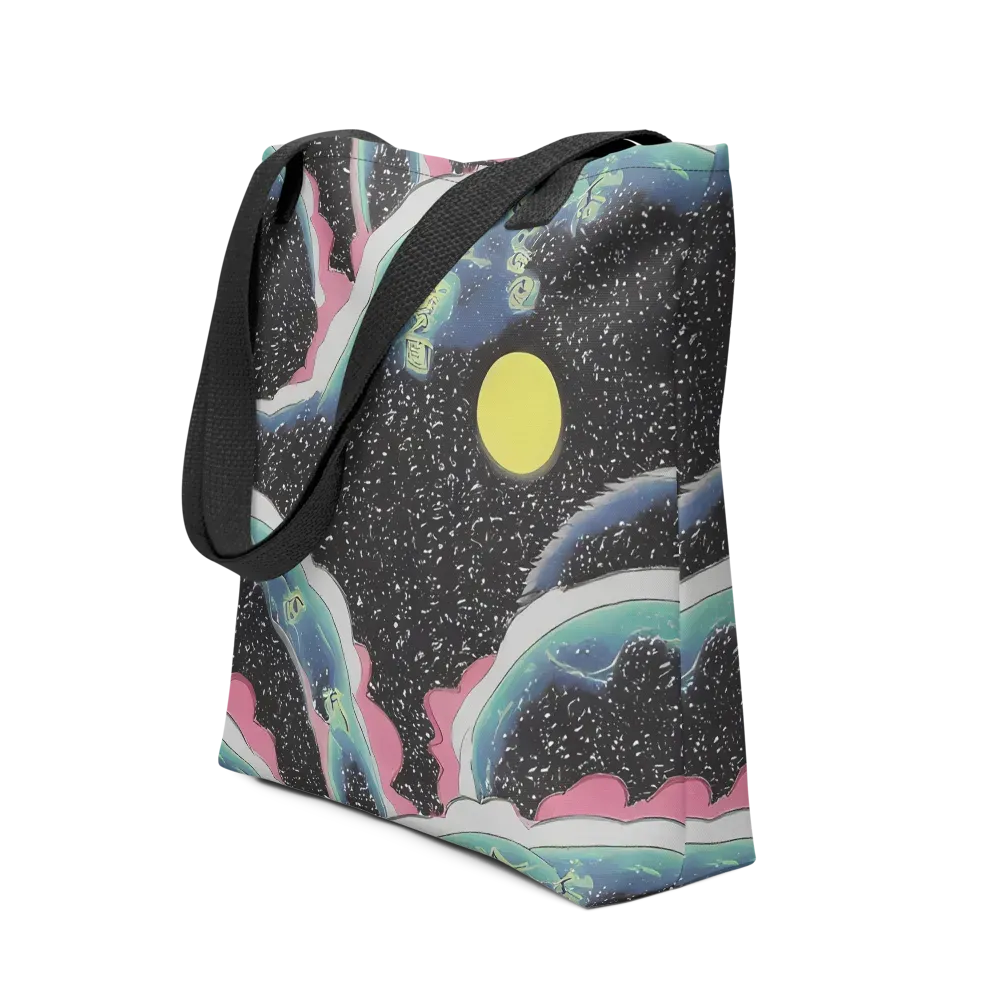 Lunar Waves on Tote Bag — Front