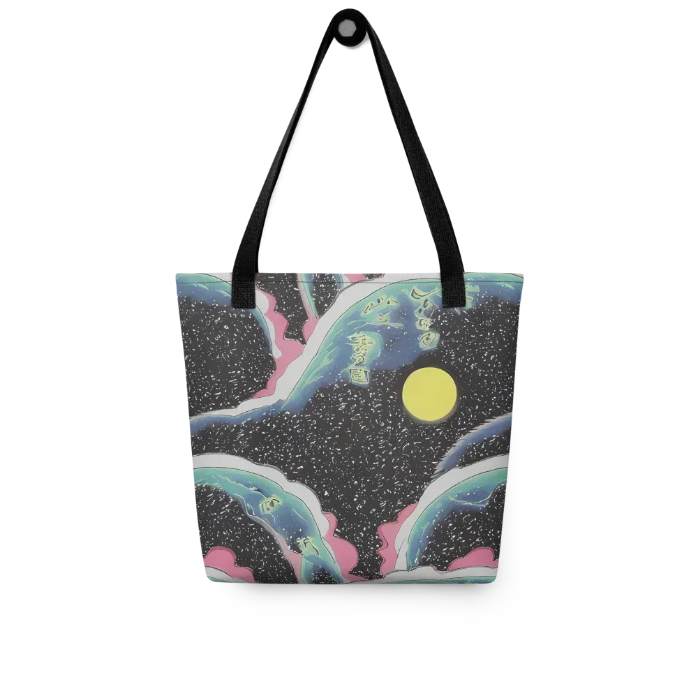 Lunar Waves on Tote Bag — Front