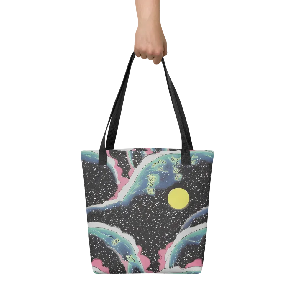 Lunar Waves on Tote Bag — Front