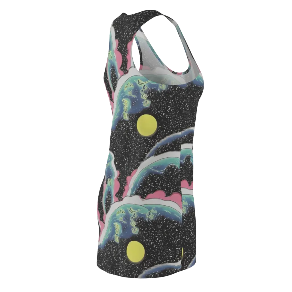 Lunar Waves on Racerback Dress — Back Side