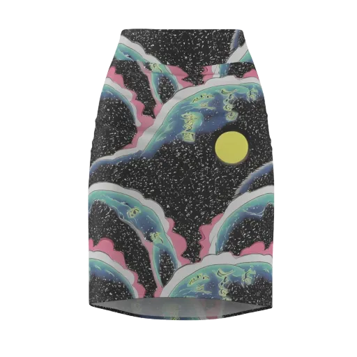 Lunar Waves on a Pencil Skirt