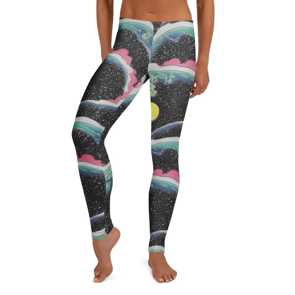 Lunar Waves on Leggings — Front