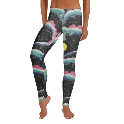 Lunar Waves on a Leggings