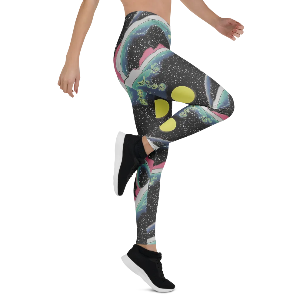 Lunar Waves on Leggings — Right