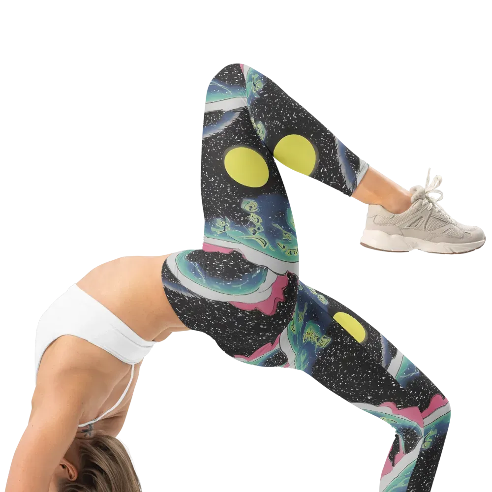 Lunar Waves on Leggings — Right
