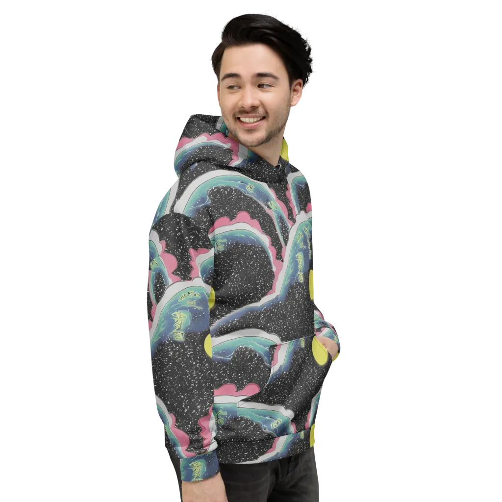 Lunar Waves on Hoodie — Right