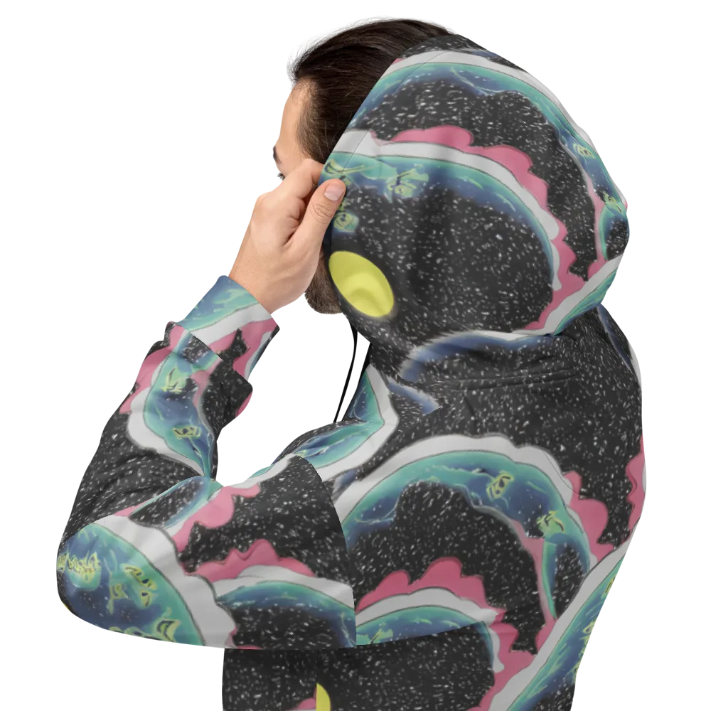 Lunar Waves on Hoodie — Back