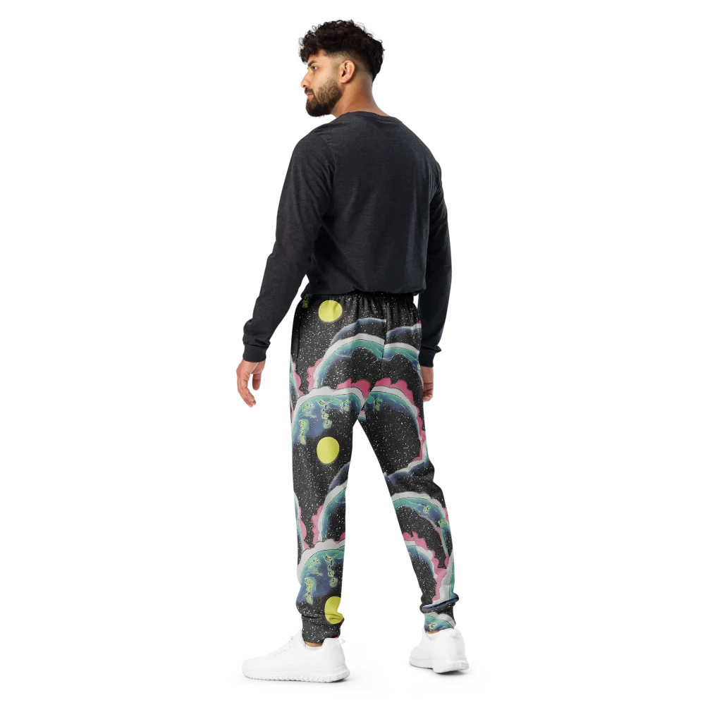 Lunar Waves on Men's Joggers — Back