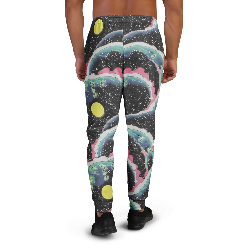 Lunar Waves on Men's Joggers — Back