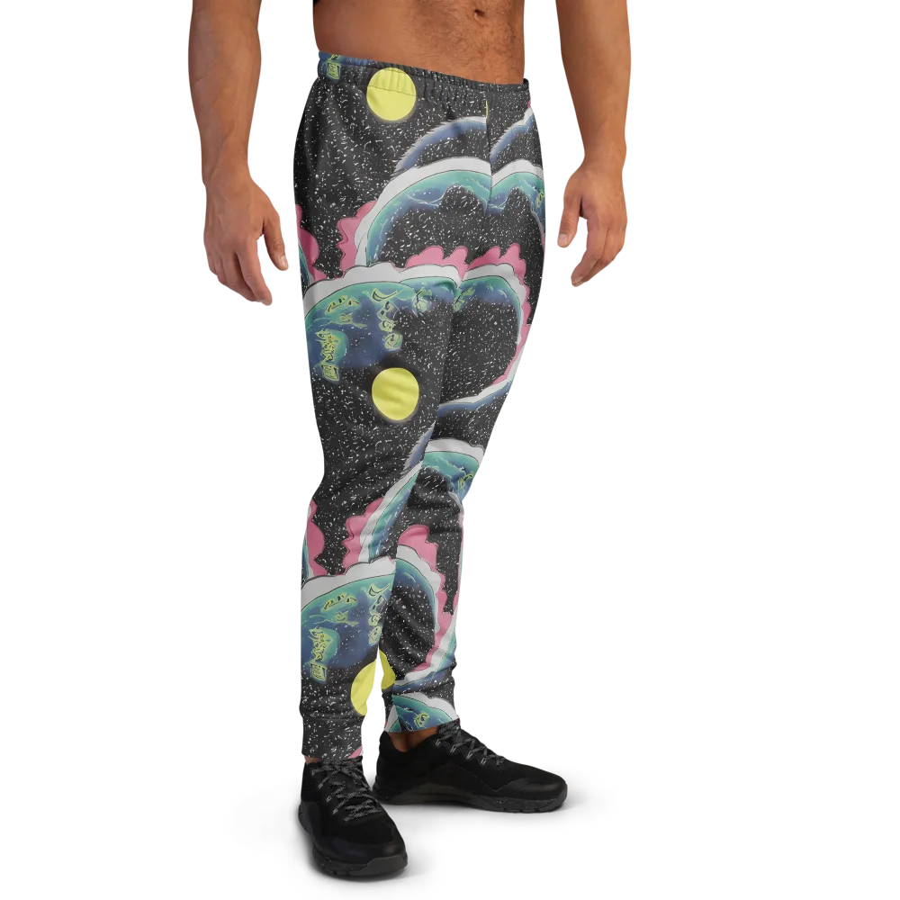 Lunar Waves on Men's Joggers — Right