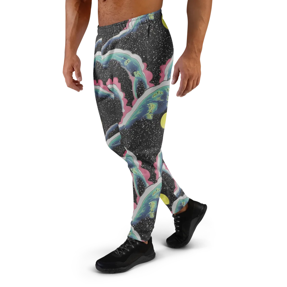 Lunar Waves on Men's Joggers — Left