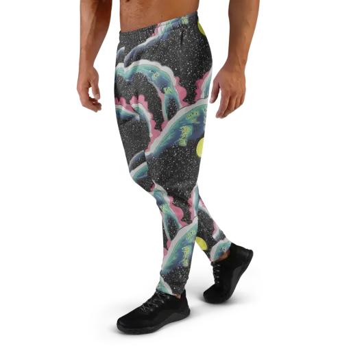 Lunar Waves on a Men's Joggers
