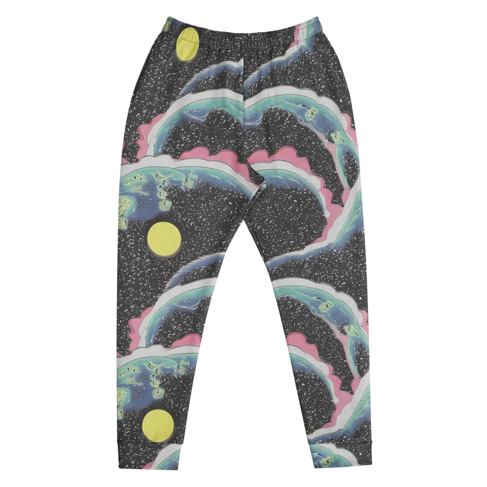Lunar Waves on Men's Joggers — Front