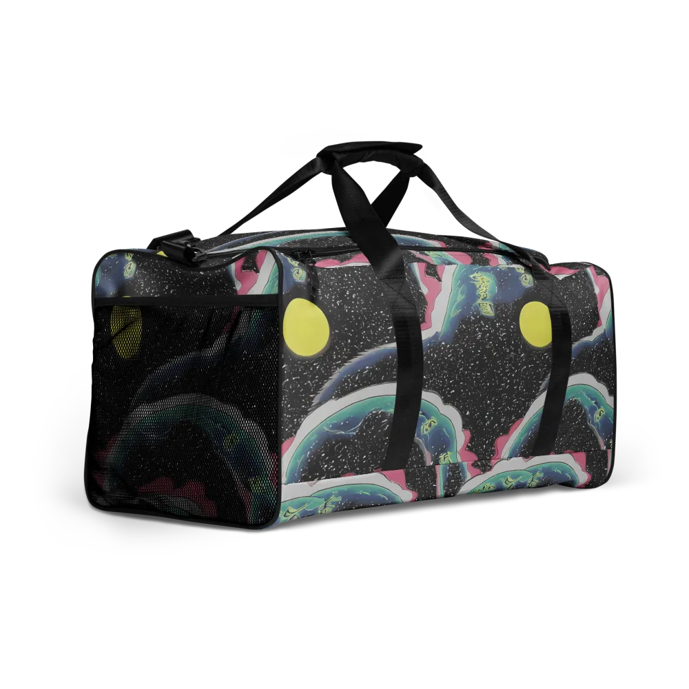 Lunar Waves on Duffle Bag — Right Front