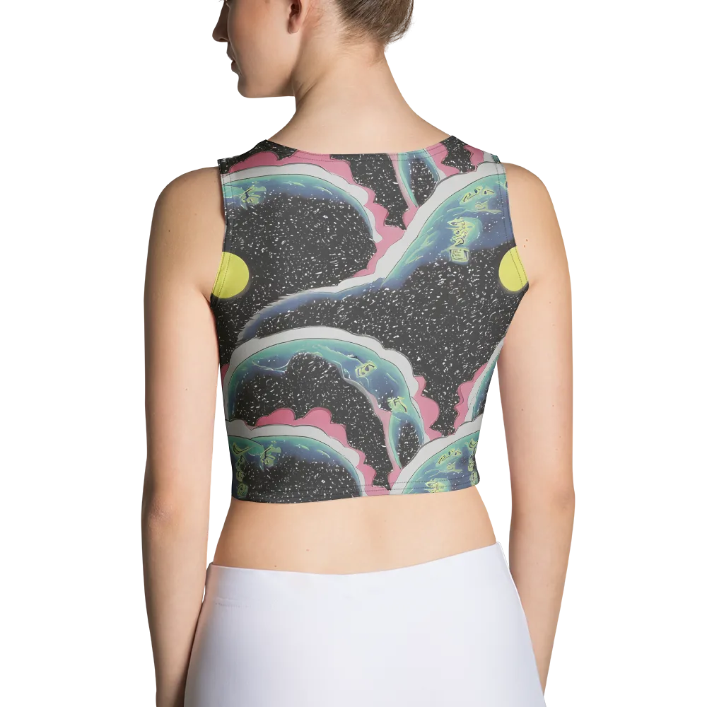 Lunar Waves on Crop Top — Back