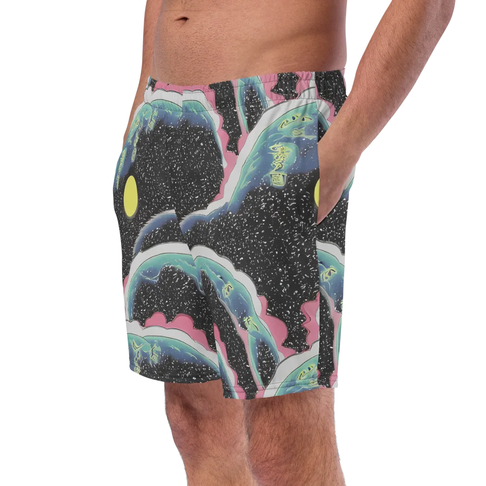 Lunar Waves on Swim Trunks — Left Front