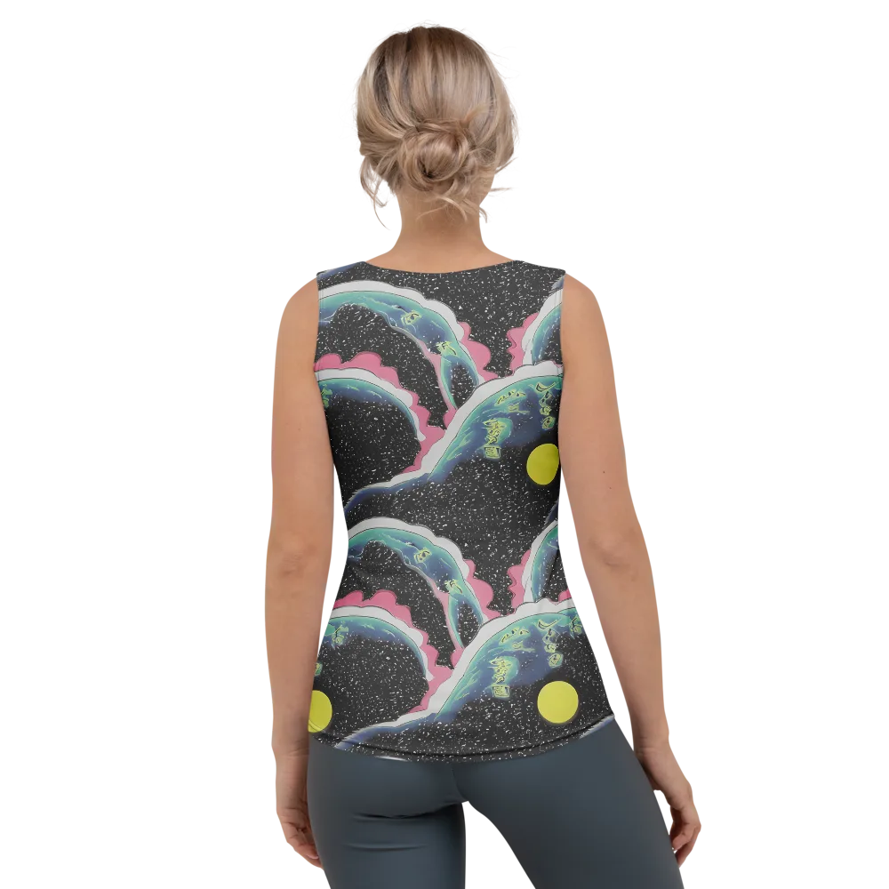 Lunar Waves on Women's Tank Top — Back