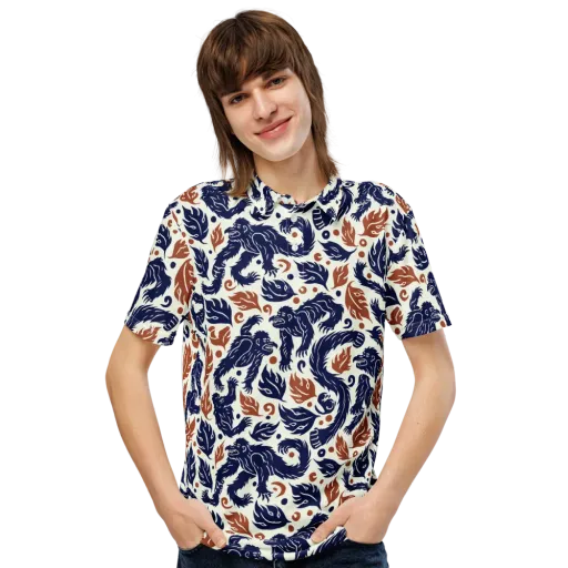 Ember Beasts on a Men's Slim Fit Polo Shirt