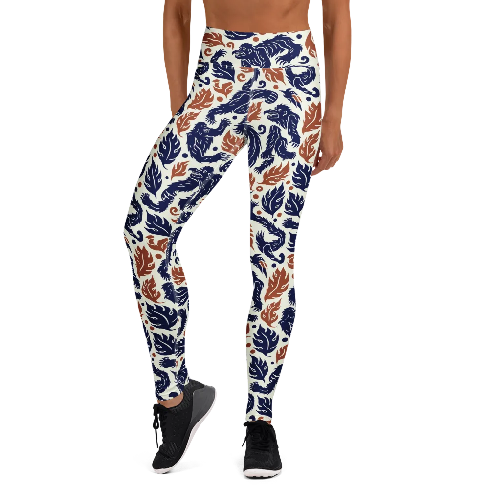 Ember Beasts on Yoga Leggings — Front