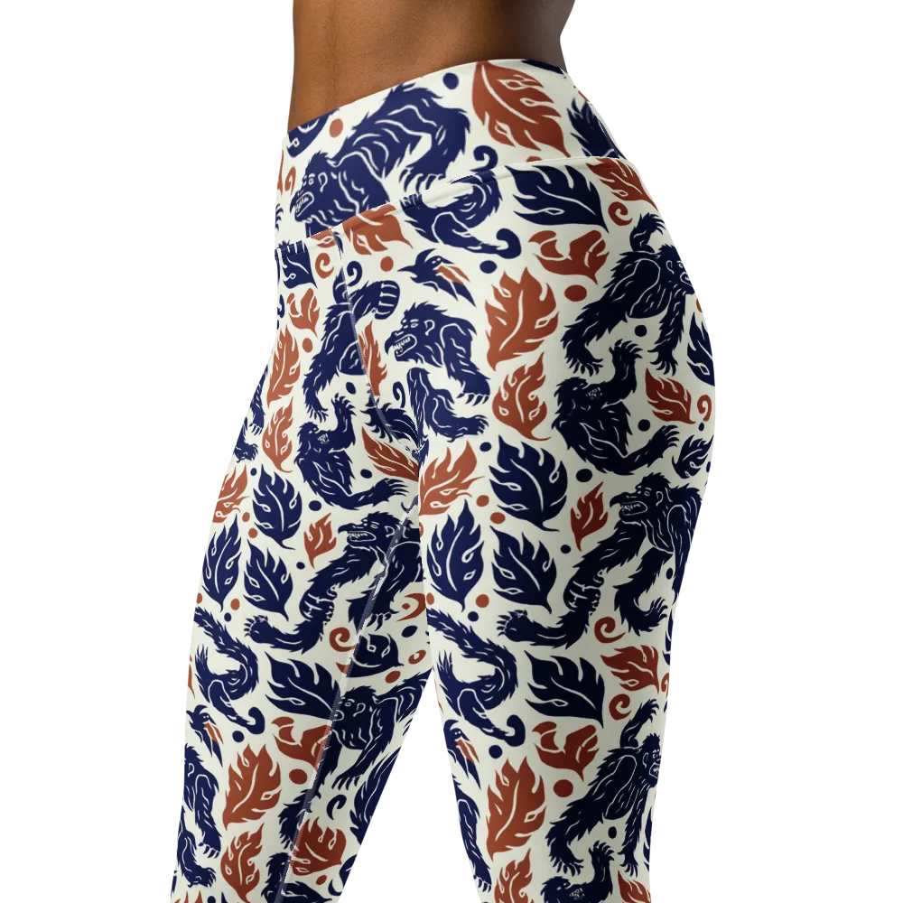 Ember Beasts on Yoga Leggings — Left Front