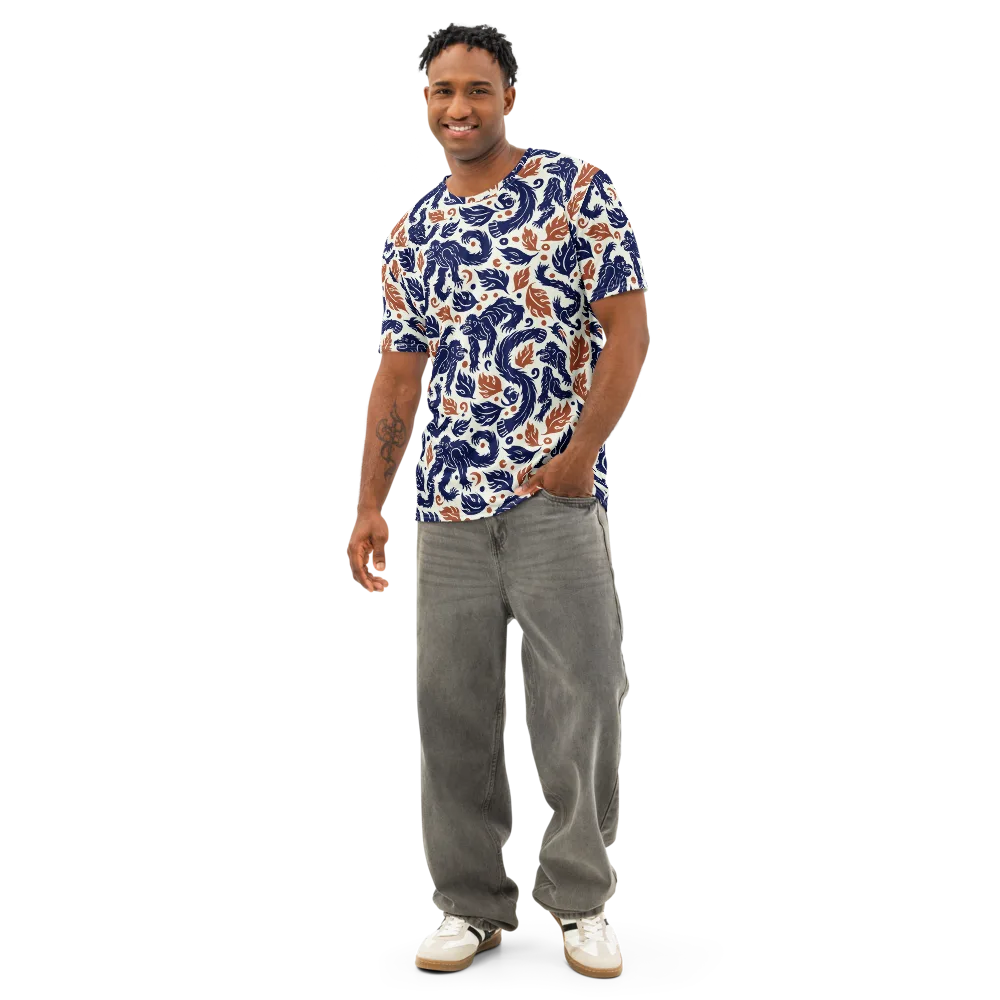 Ember Beasts on Men's Cotton Crew Neck T-Shirt — Front