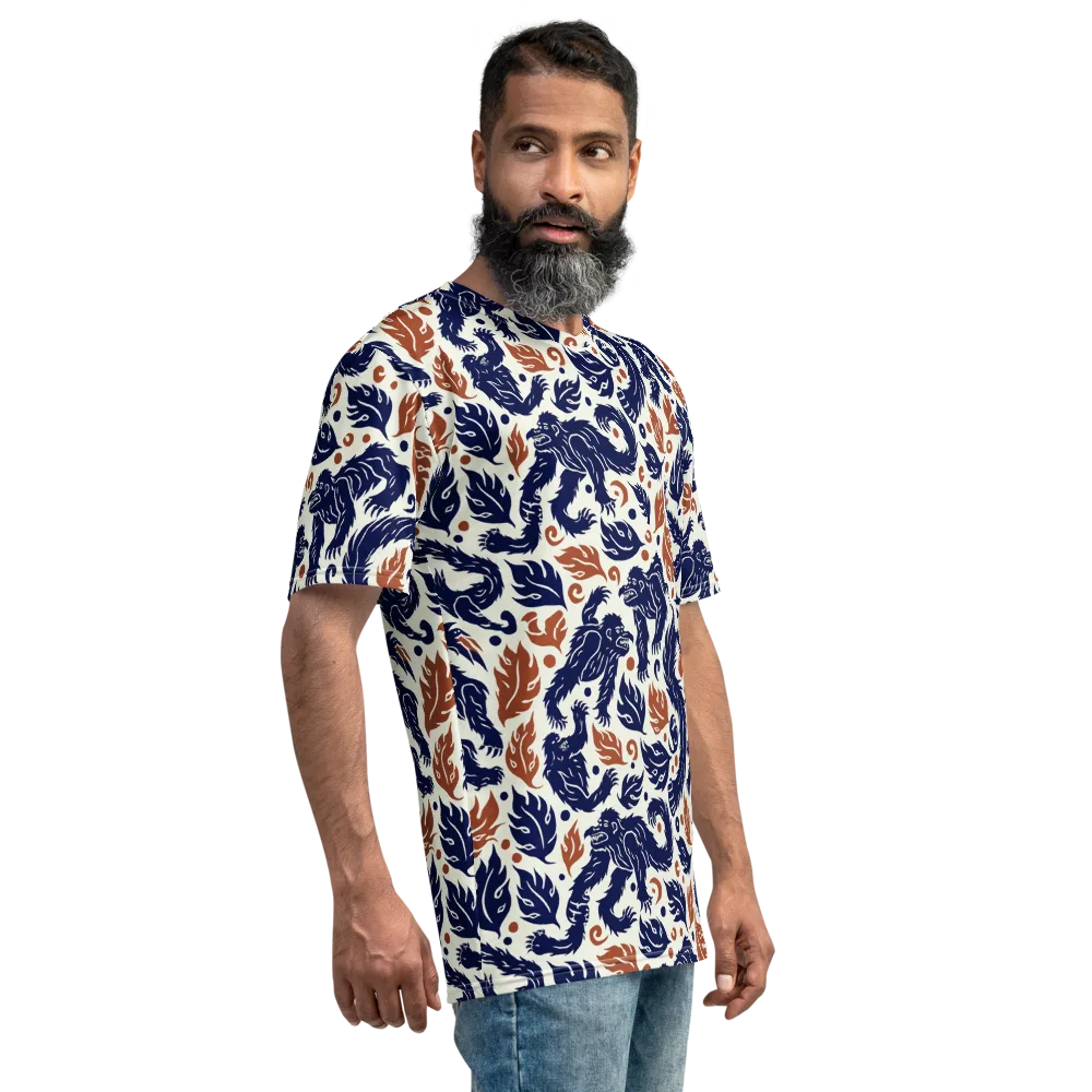 Ember Beasts on Men's Crew Neck T-Shirt — Right