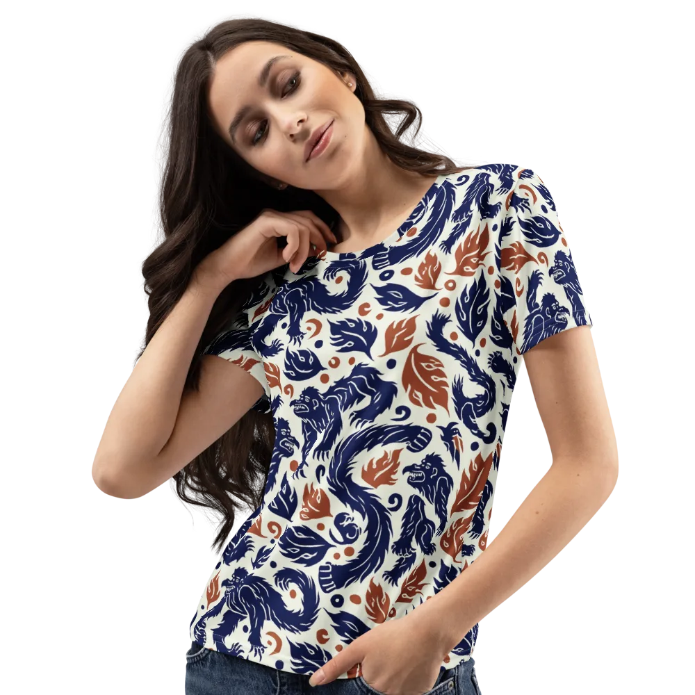 Ember Beasts on Women's Crew Neck T-Shirt — Left Front