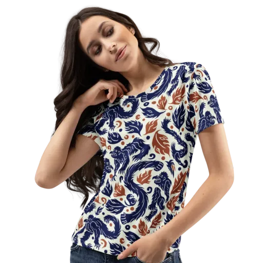Ember Beasts on a Women's Crew Neck T-Shirt