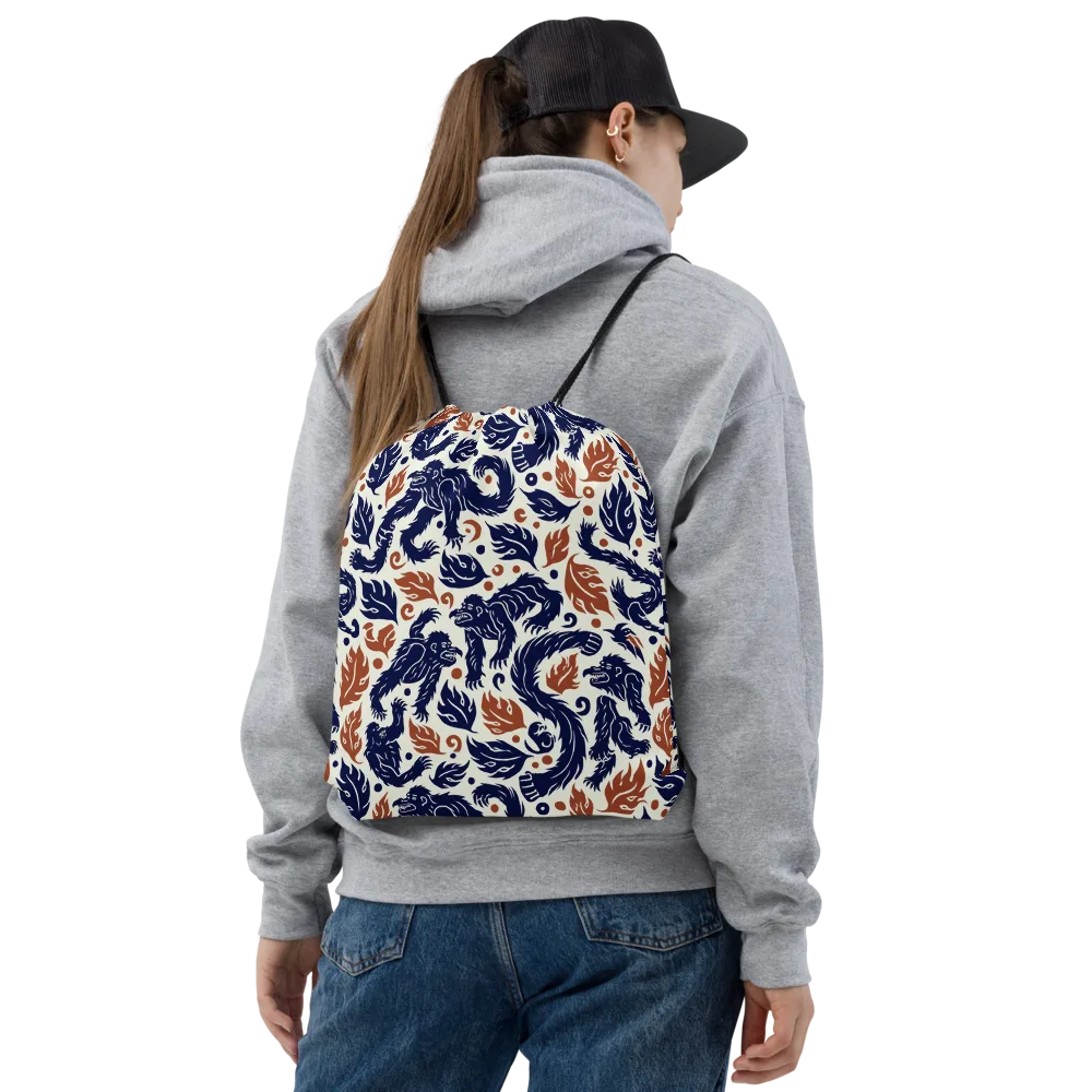 Ember Beasts on Drawstring Bag — Front