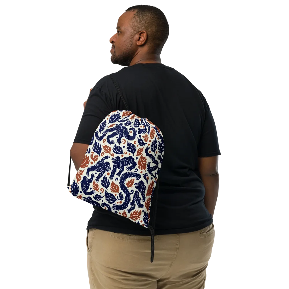 Ember Beasts on Drawstring Bag — Front