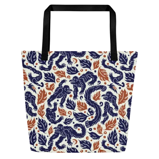 Ember Beasts on a Large Tote Bag W/ Pocket