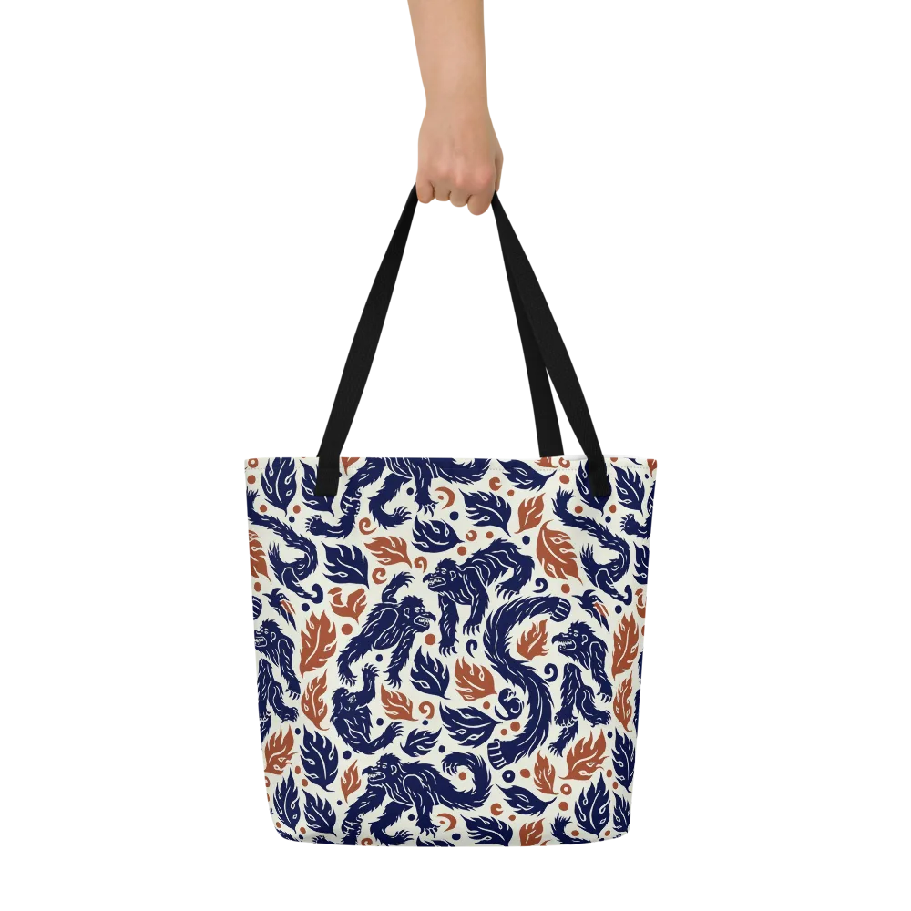 Ember Beasts on Large Tote Bag W/ Pocket — Front