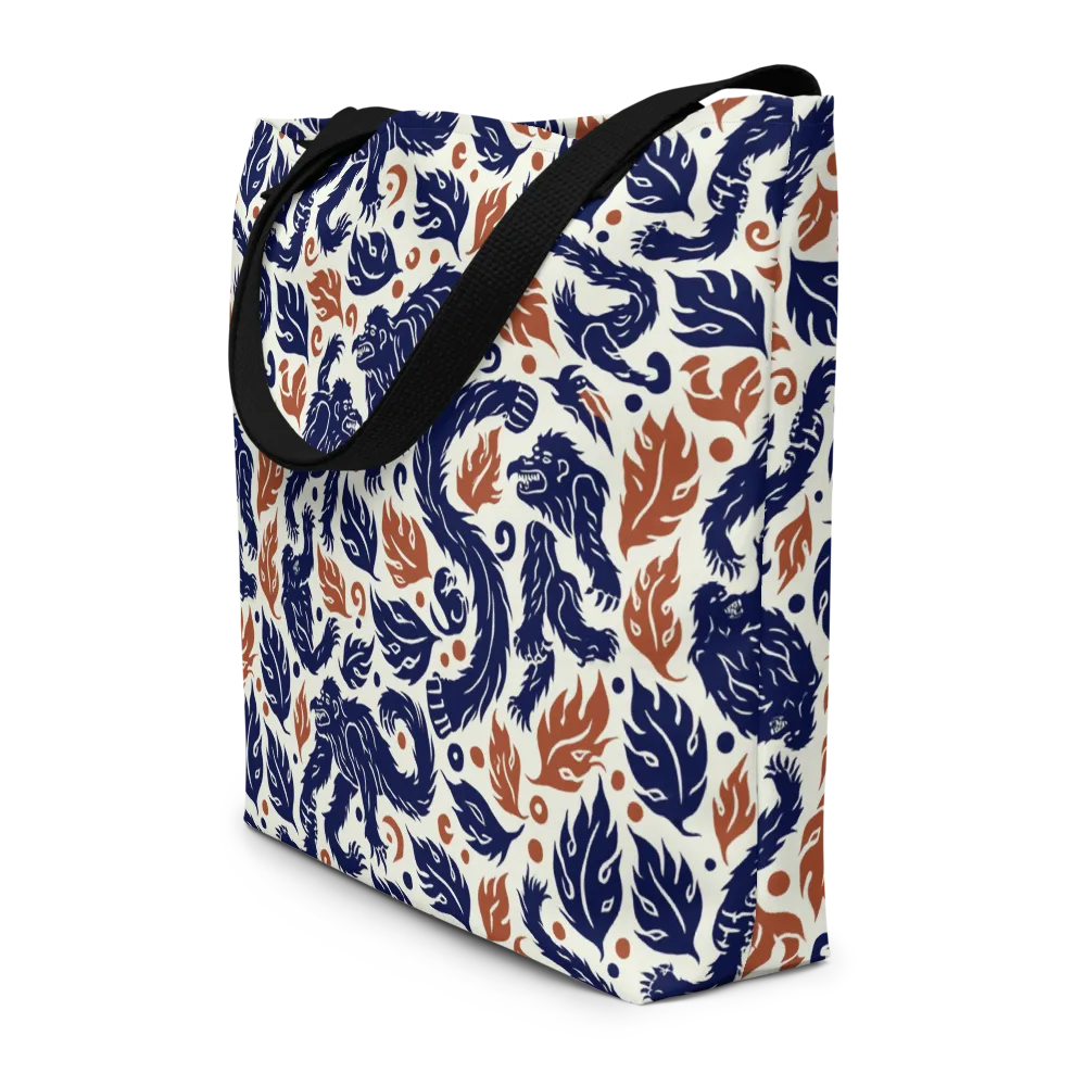 Ember Beasts on Large Tote Bag W/ Pocket — Front