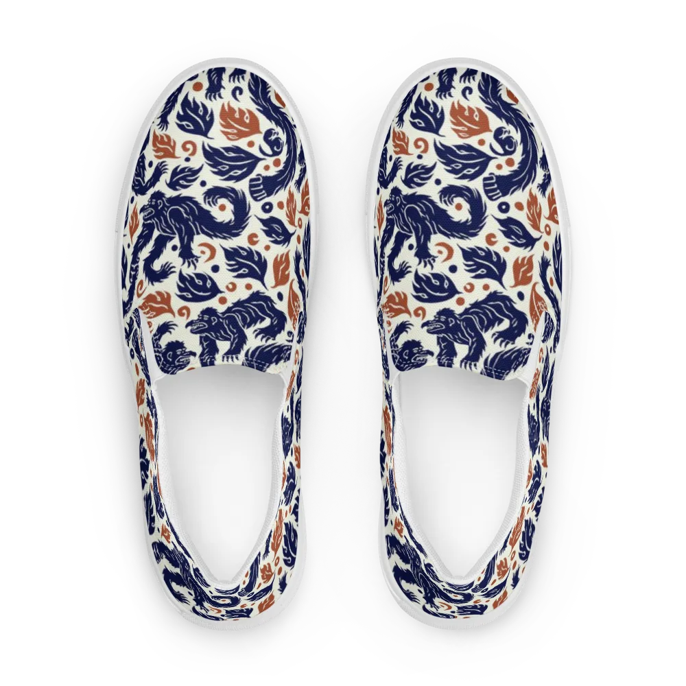 Ember Beasts on Women's Slip-On Canvas Shoes — Front
