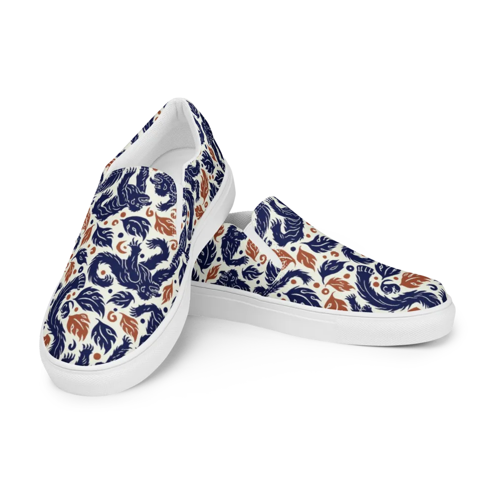 Ember Beasts on Women's Slip-On Canvas Shoes — Left Front