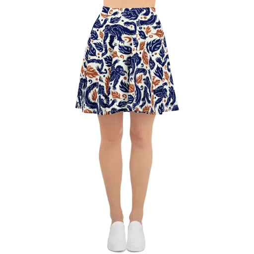 Ember Beasts on a Skater Skirt