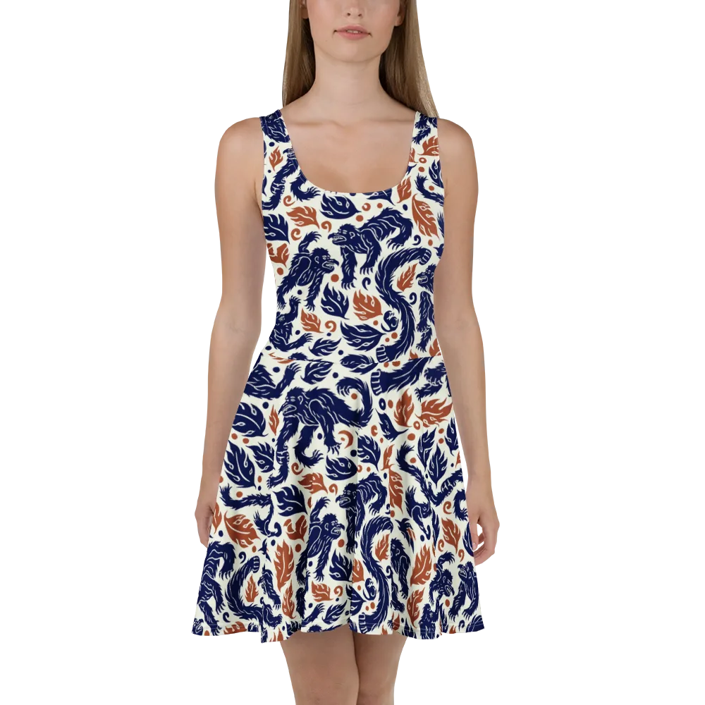 Ember Beasts on Skater Dress — Front