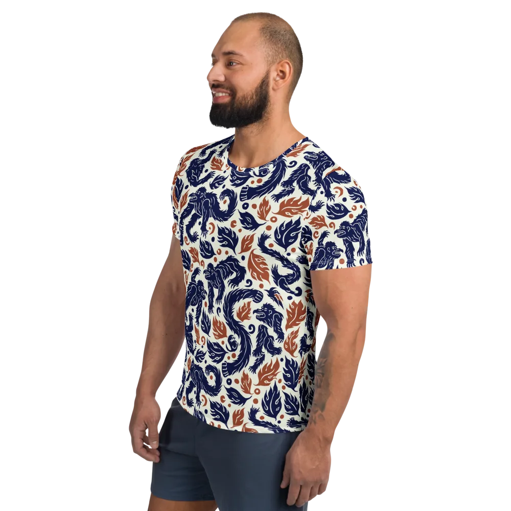Ember Beasts on Men's Athletic T-Shirt — Left