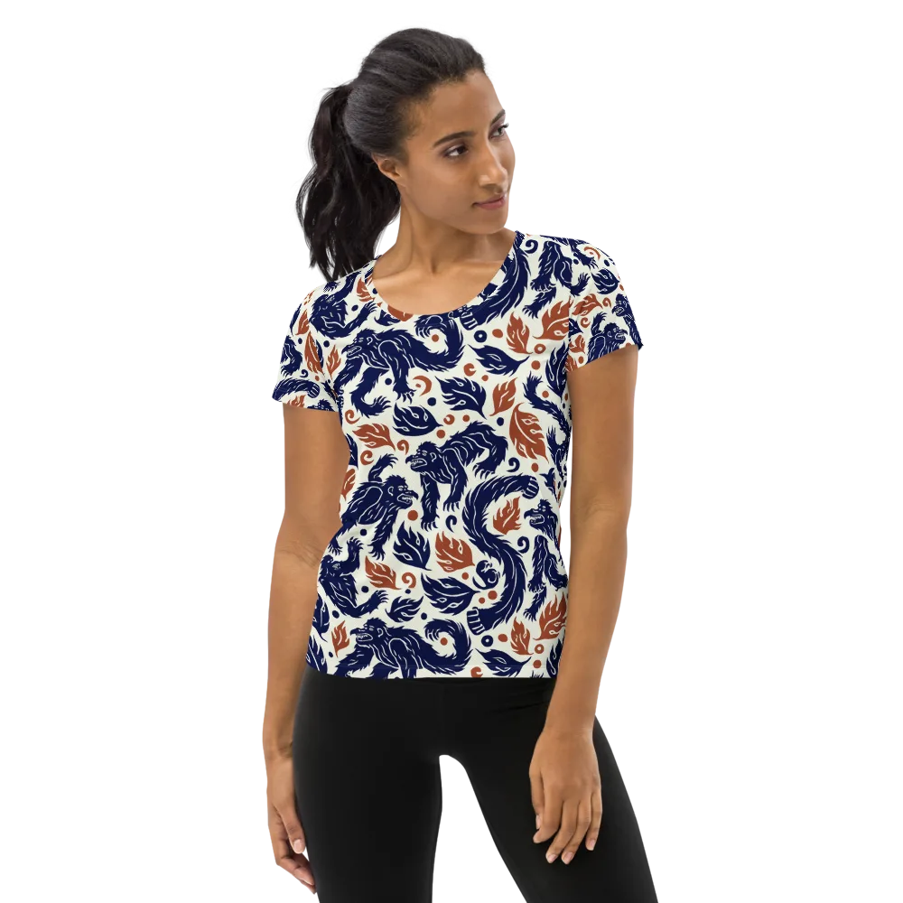 Ember Beasts on Women's Athletic T-Shirt — Front