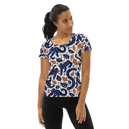 Ember Beasts on a Women's Athletic T-Shirt