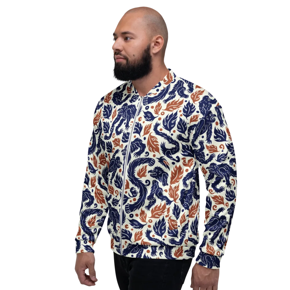 Ember Beasts on Bomber Jacket — Left