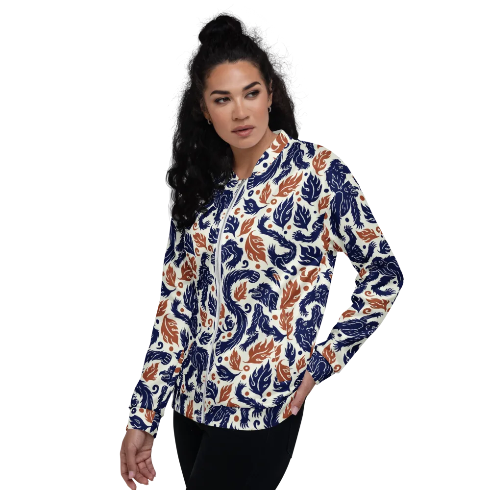 Ember Beasts on Bomber Jacket — Left