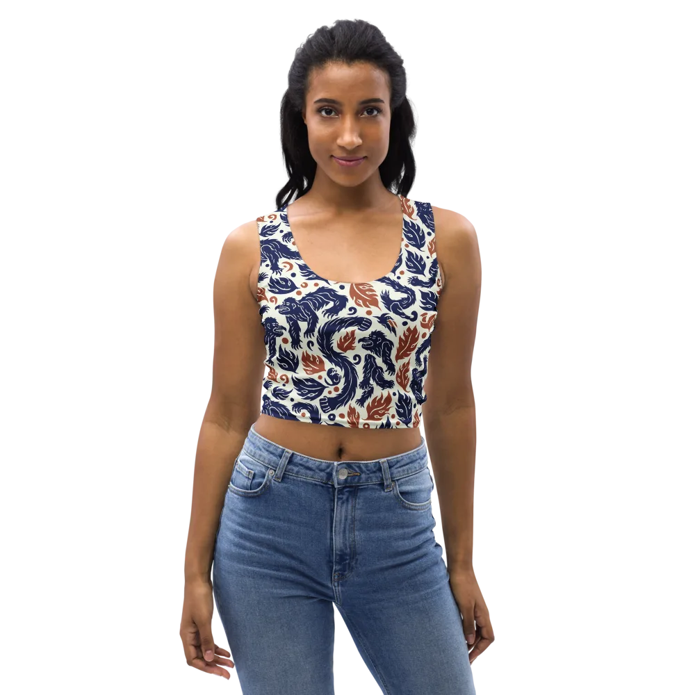 Ember Beasts on Crop Top — Front