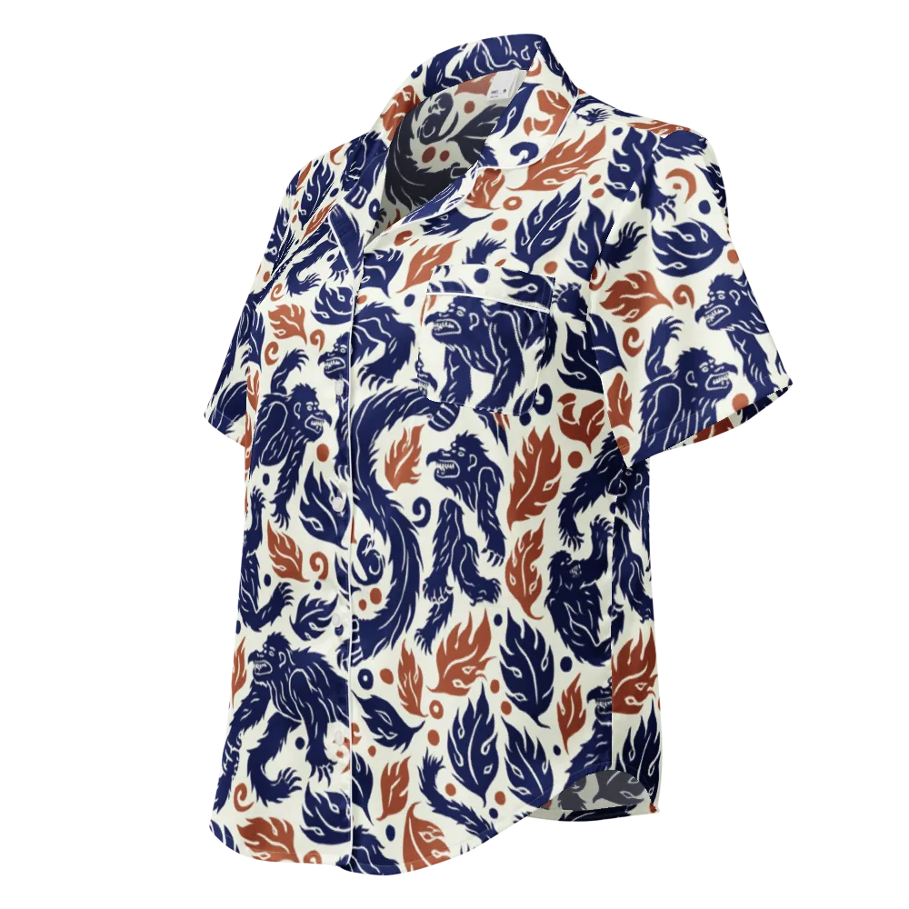 Ember Beasts on Women's Short Sleeve Pajama Top — Left Front