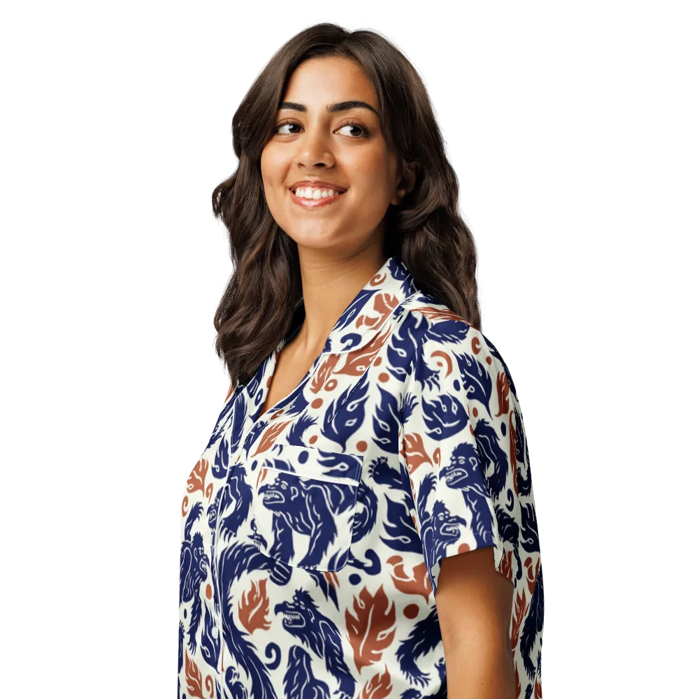 Ember Beasts on Women's Short Sleeve Pajama Top — Left Front