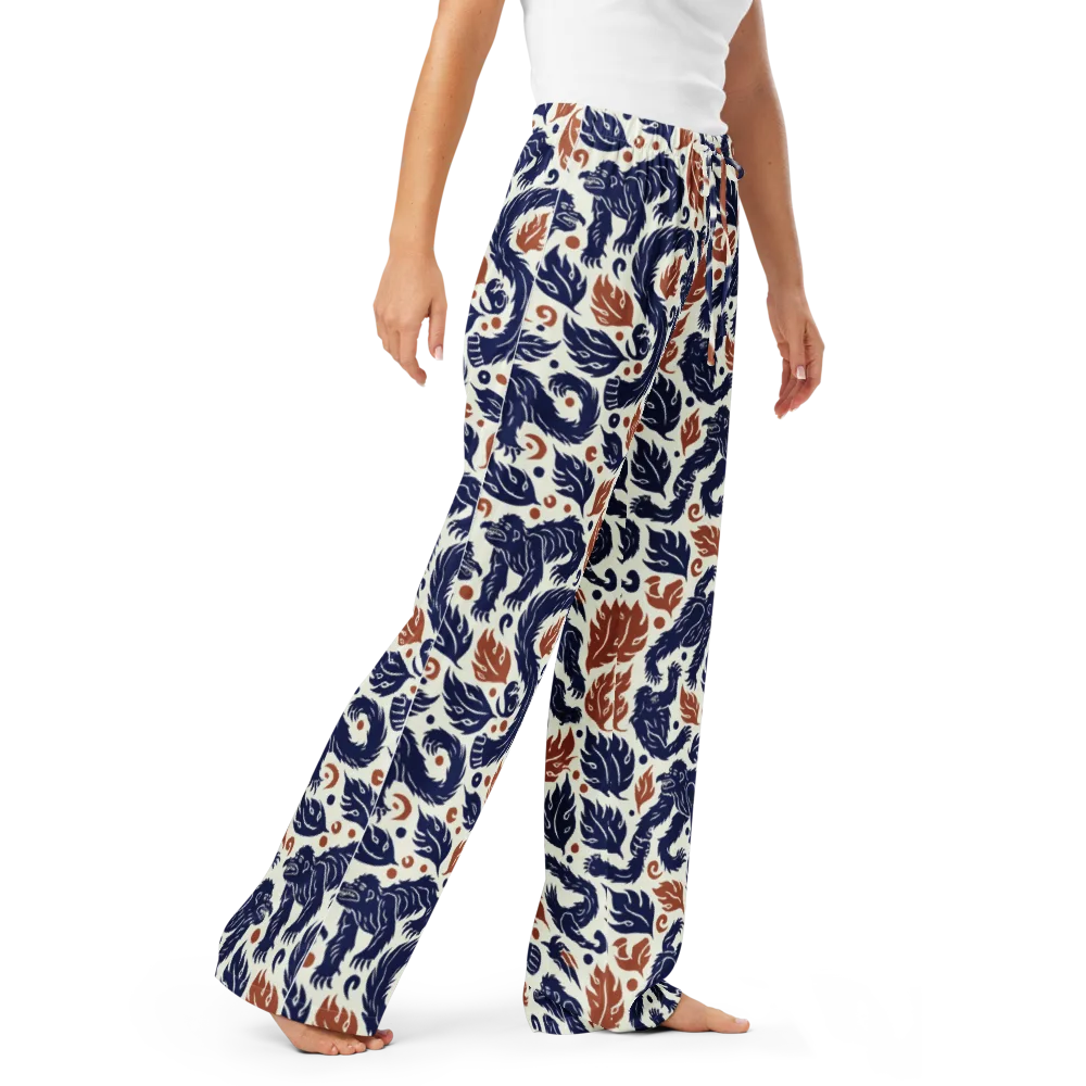 Ember Beasts on Women's Pajama Pants — Right Front