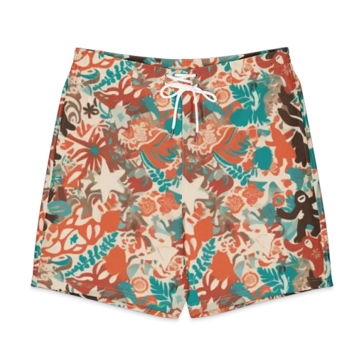 Tropical Cutout on a Men's Board Shorts