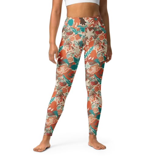 Tropical Cutout on a Yoga Leggings