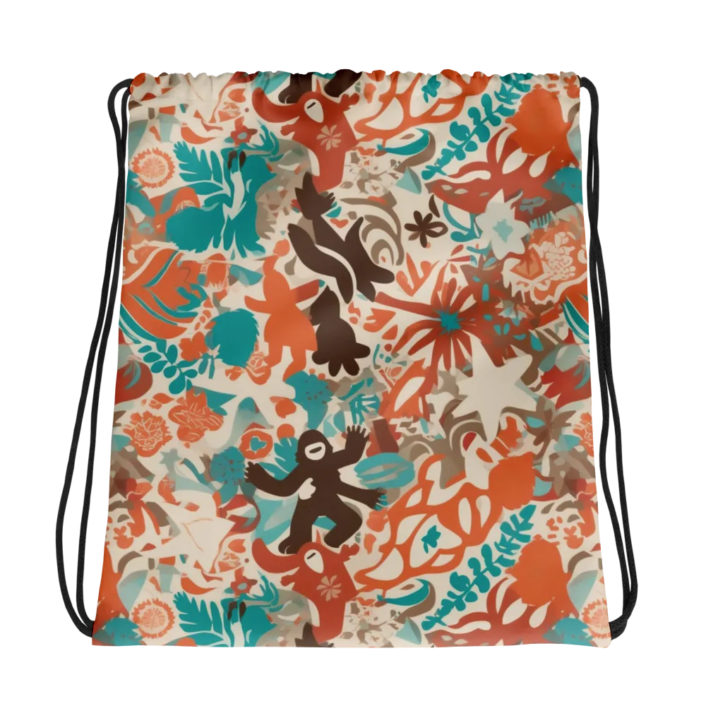 Tropical Cutout on Drawstring Bag — Photo